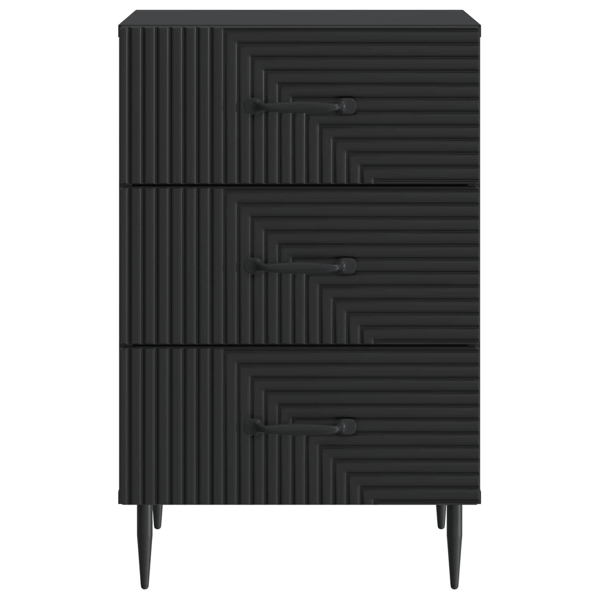 Nachttisch Schwarz 43 x 41 x 66,5 cm Holzwerkstoff