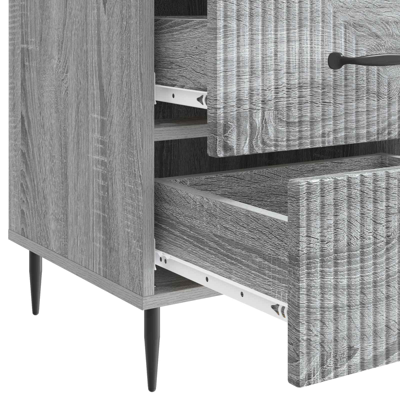 Nachttisch Graues Sonoma 43 x 41 x 66,5 cm Holzwerkstoff