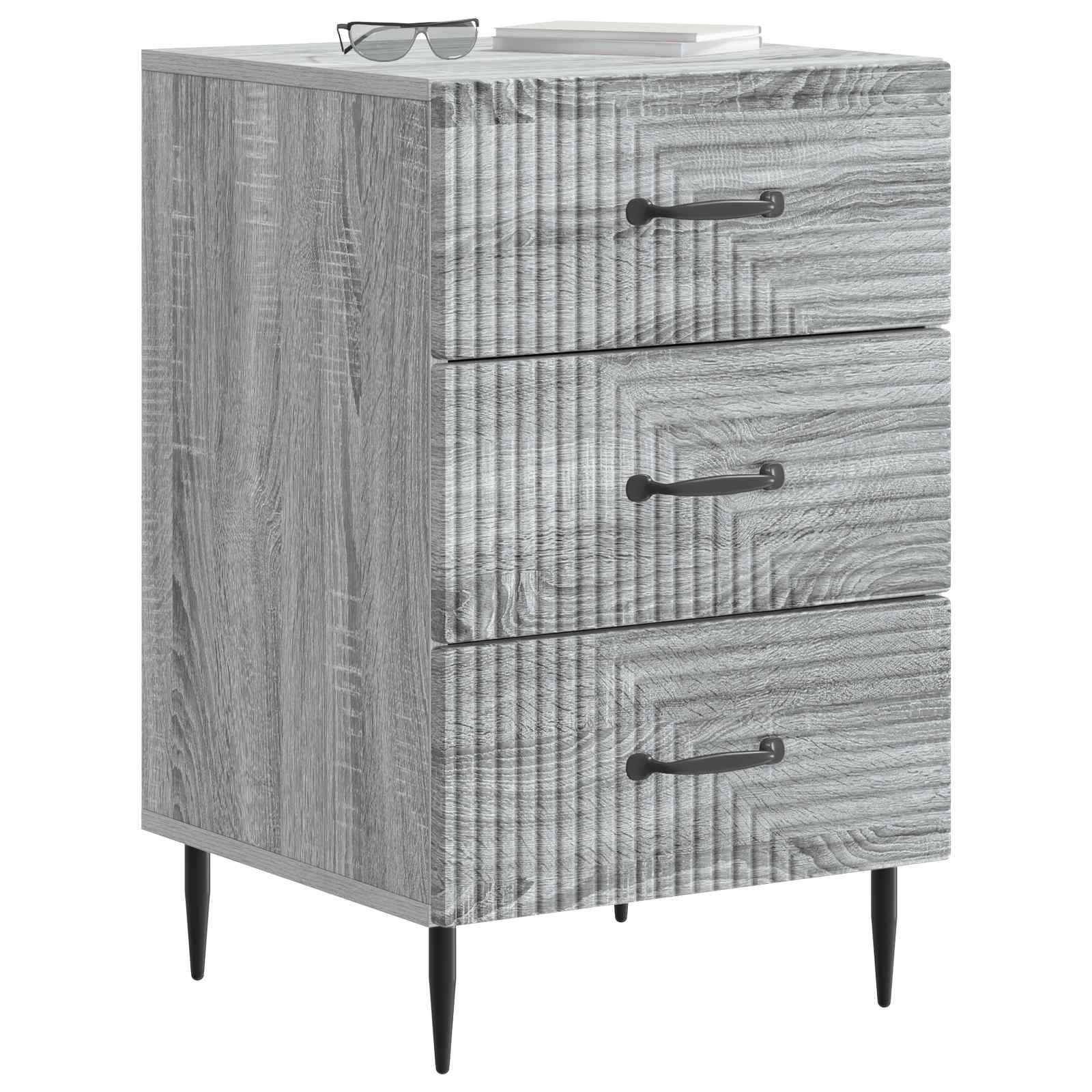 Nachttisch Graues Sonoma 43 x 41 x 66,5 cm Holzwerkstoff