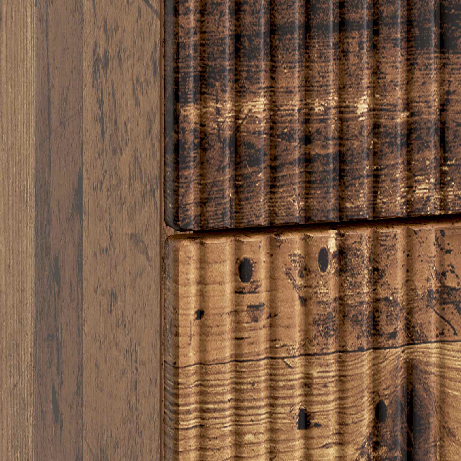 Nachttisch Altholz 43 x 41 x 66,5 cm Holzwerkstoff