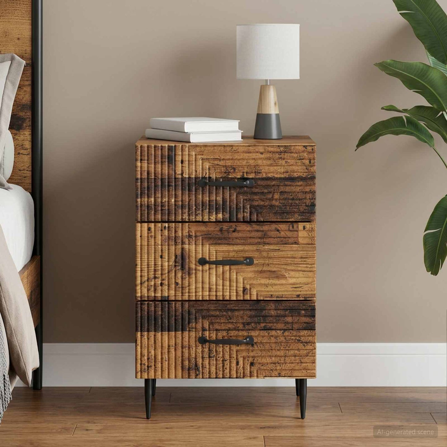 Nachttisch Altholz 43 x 41 x 66,5 cm Holzwerkstoff
