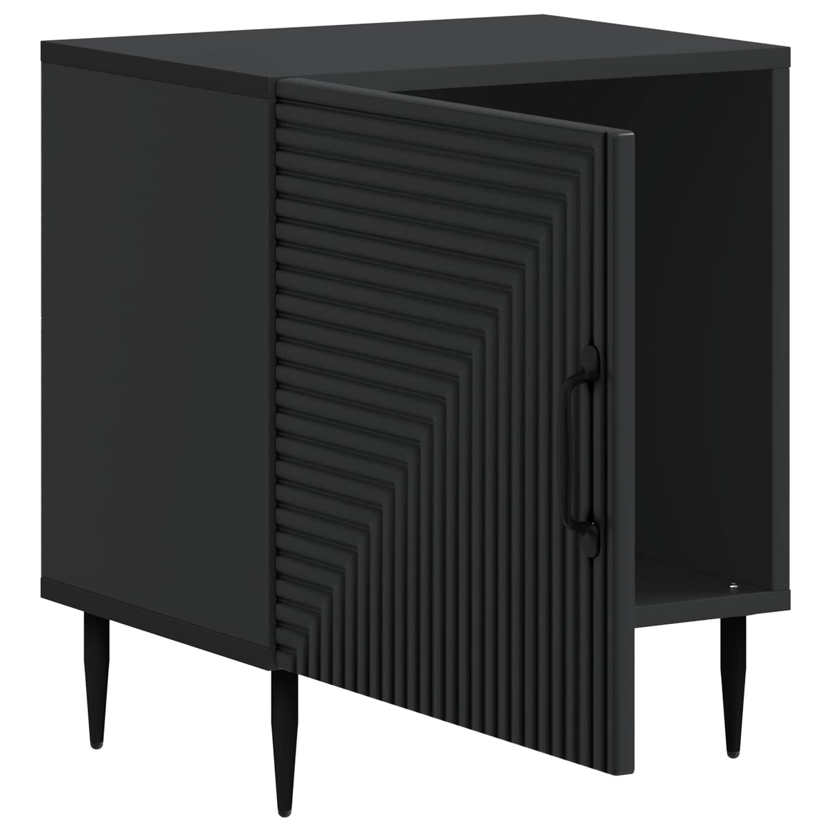 Nachttisch 2 stk. Schwarz 43 x 34,5 x 50 cm Holzwerkstoff