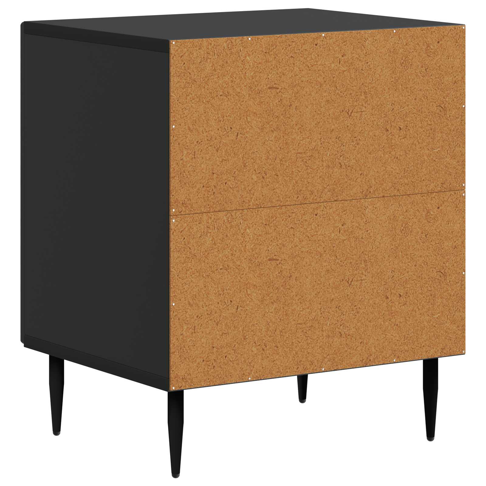 Nachttisch 2 stk. Schwarz 43 x 34,5 x 50 cm Holzwerkstoff
