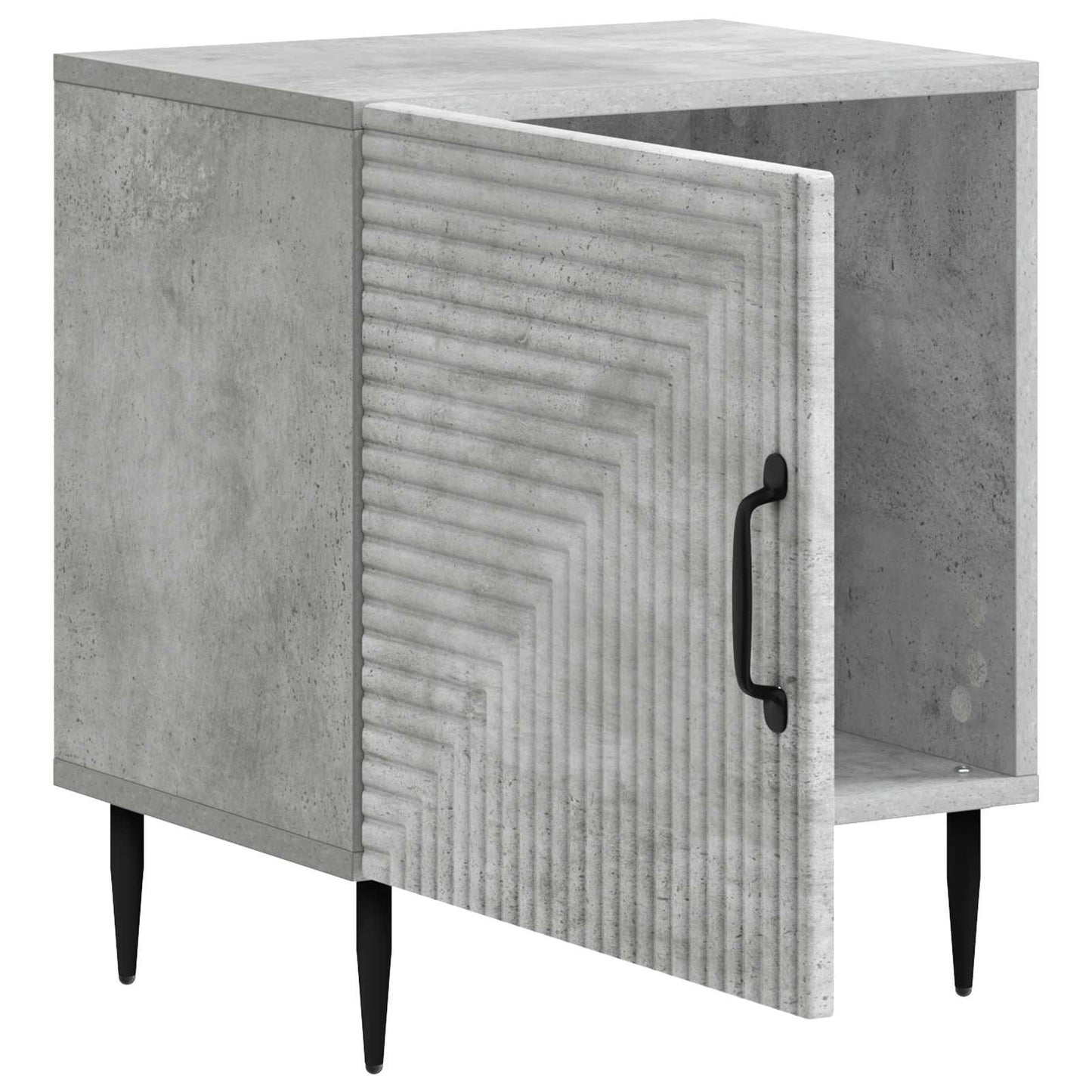 Nachttisch 2 stk. Betongrau 43 x 34,5 x 50 cm Holzwerkstoff