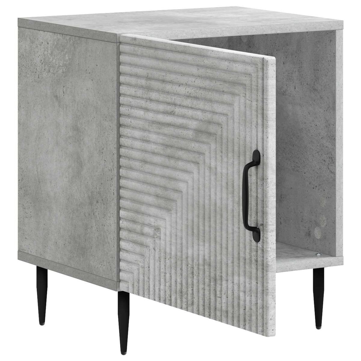 Nachttisch 2 stk. Betongrau 43 x 34,5 x 50 cm Holzwerkstoff