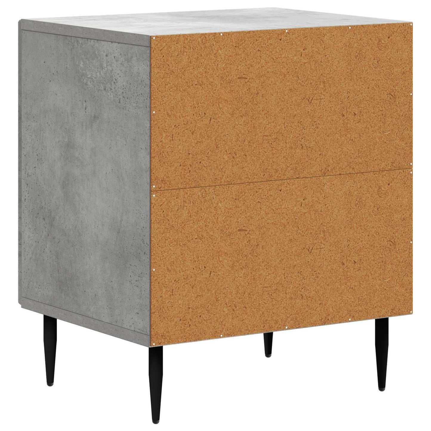 Nachttisch 2 stk. Betongrau 43 x 34,5 x 50 cm Holzwerkstoff