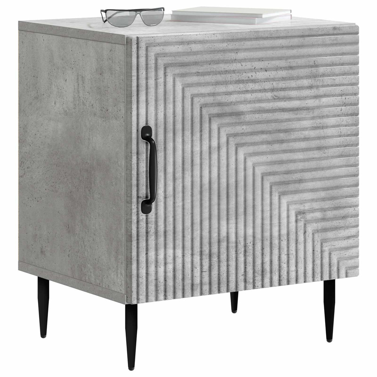 Nachttisch 2 stk. Betongrau 43 x 34,5 x 50 cm Holzwerkstoff