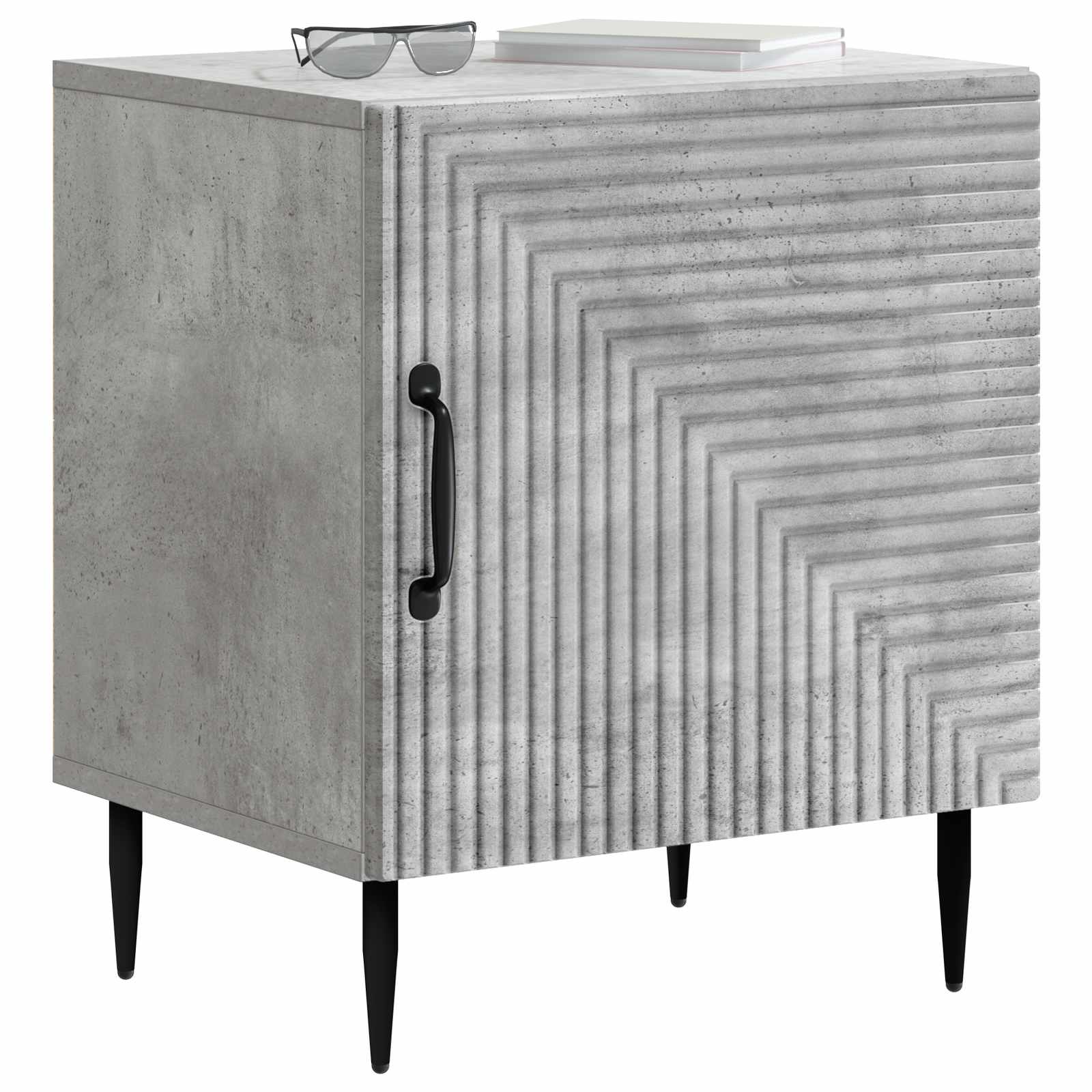 Nachttisch 2 stk. Betongrau 43 x 34,5 x 50 cm Holzwerkstoff
