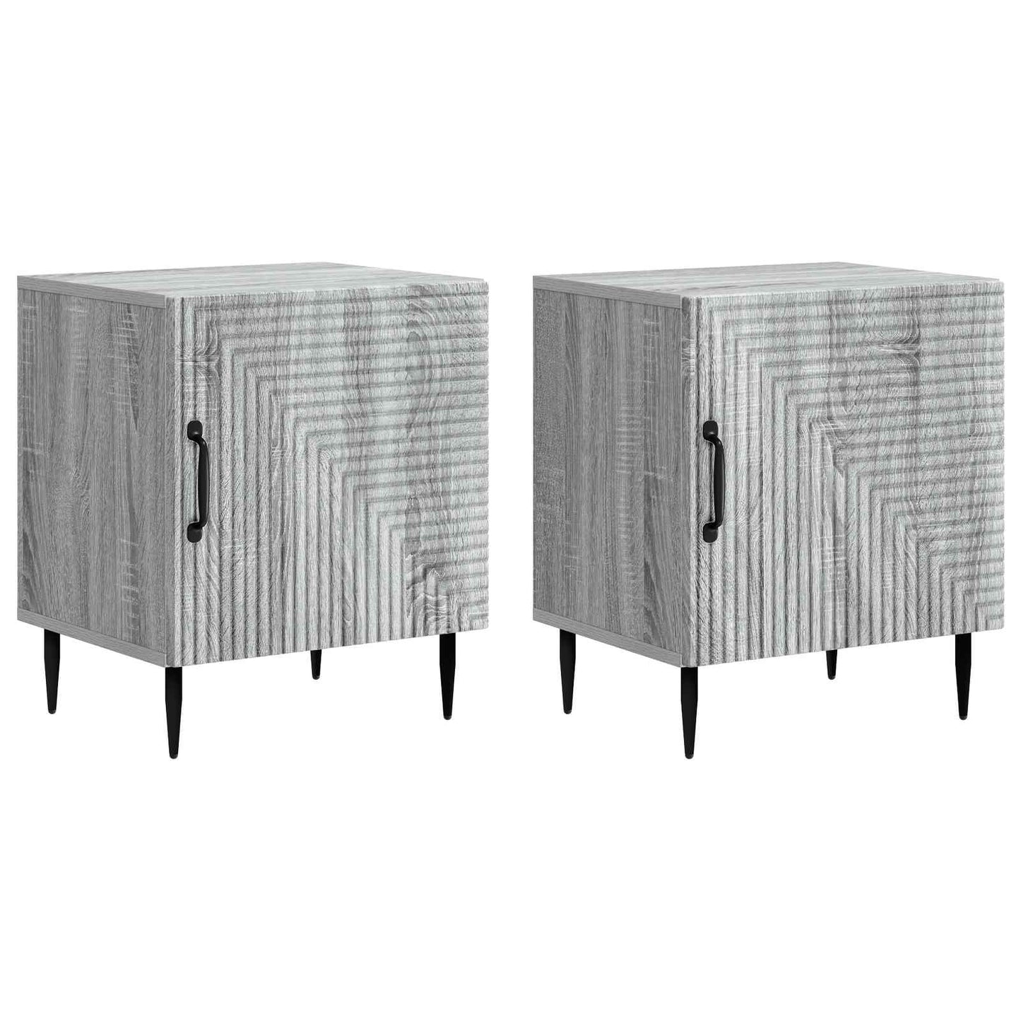 Nachttisch 2 stk. Graues Sonoma 43 x 34,5 x 50 cm Holzwerkstoff