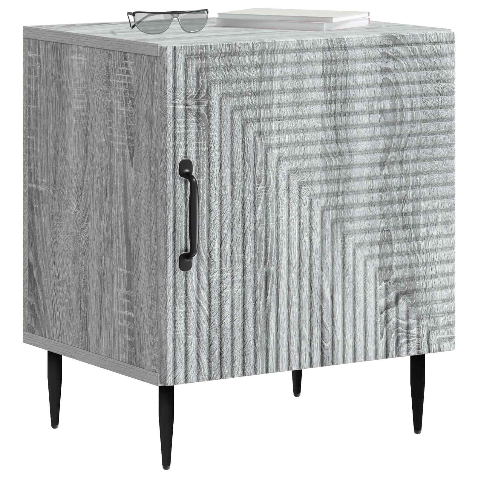 Nachttisch 2 stk. Graues Sonoma 43 x 34,5 x 50 cm Holzwerkstoff