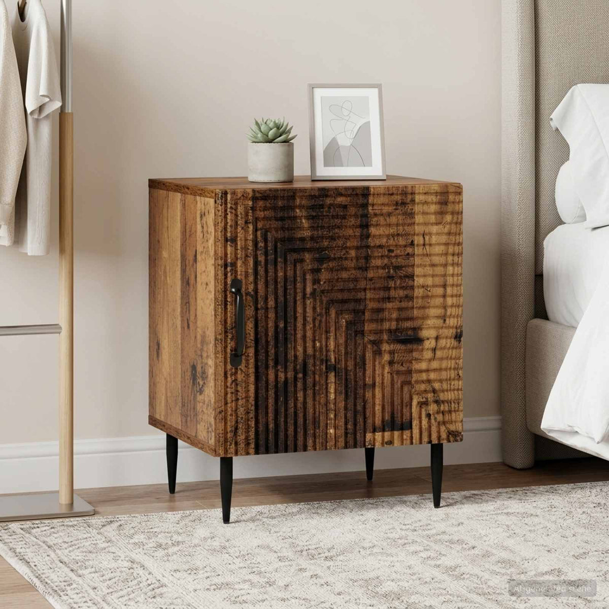 Nachttisch 2 stk. Altholz 43 x 34,5 x 50 cm Holzwerkstoff