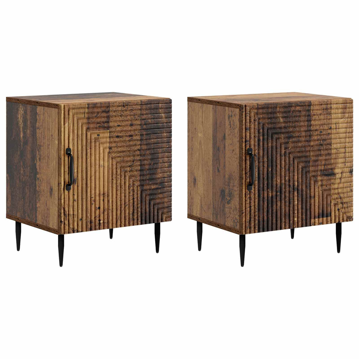 Nachttisch 2 stk. Altholz 43 x 34,5 x 50 cm Holzwerkstoff