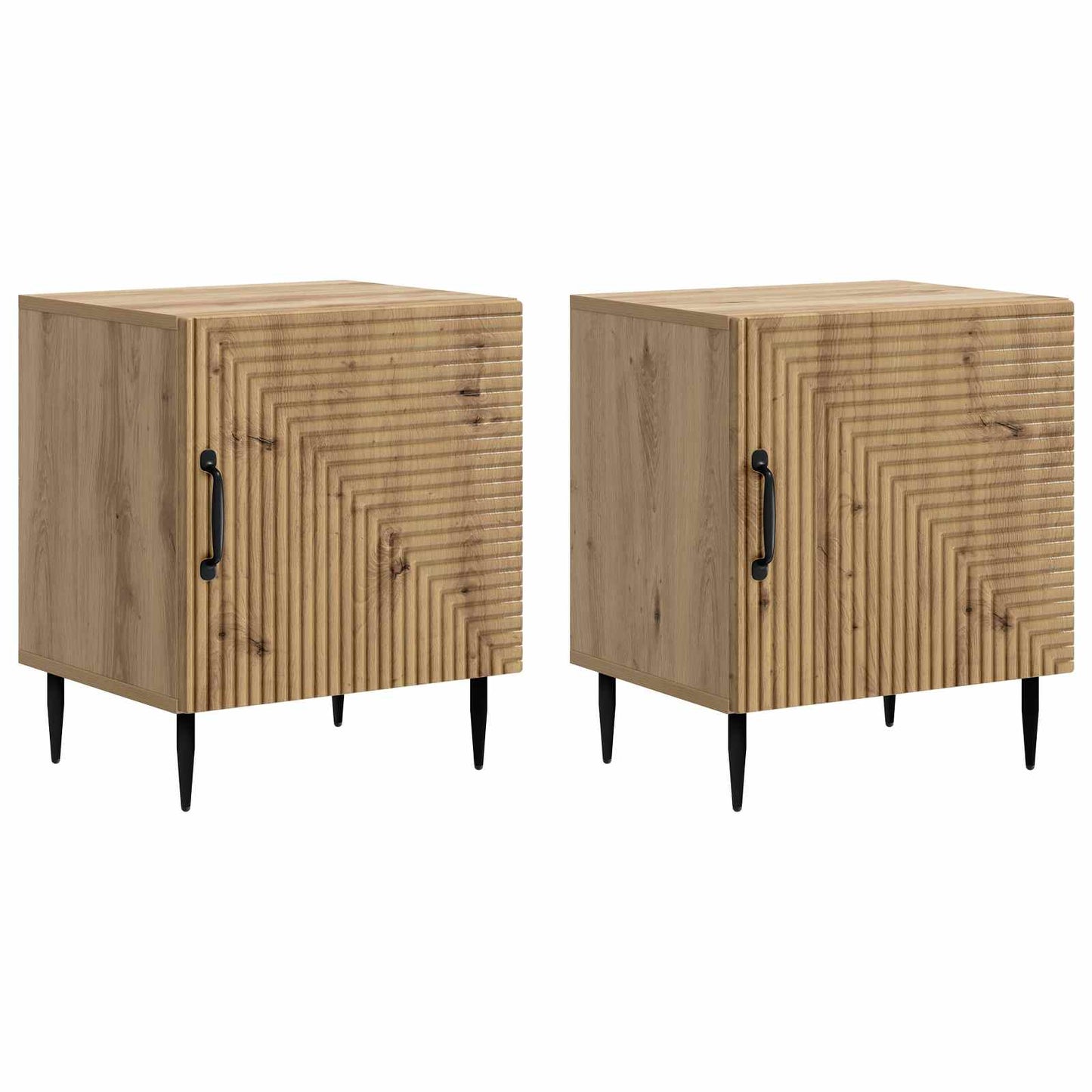 Nachttisch 2 Stk. Artisan-Eiche 43 x 34,5 x 50 cm Holzwerkstoff