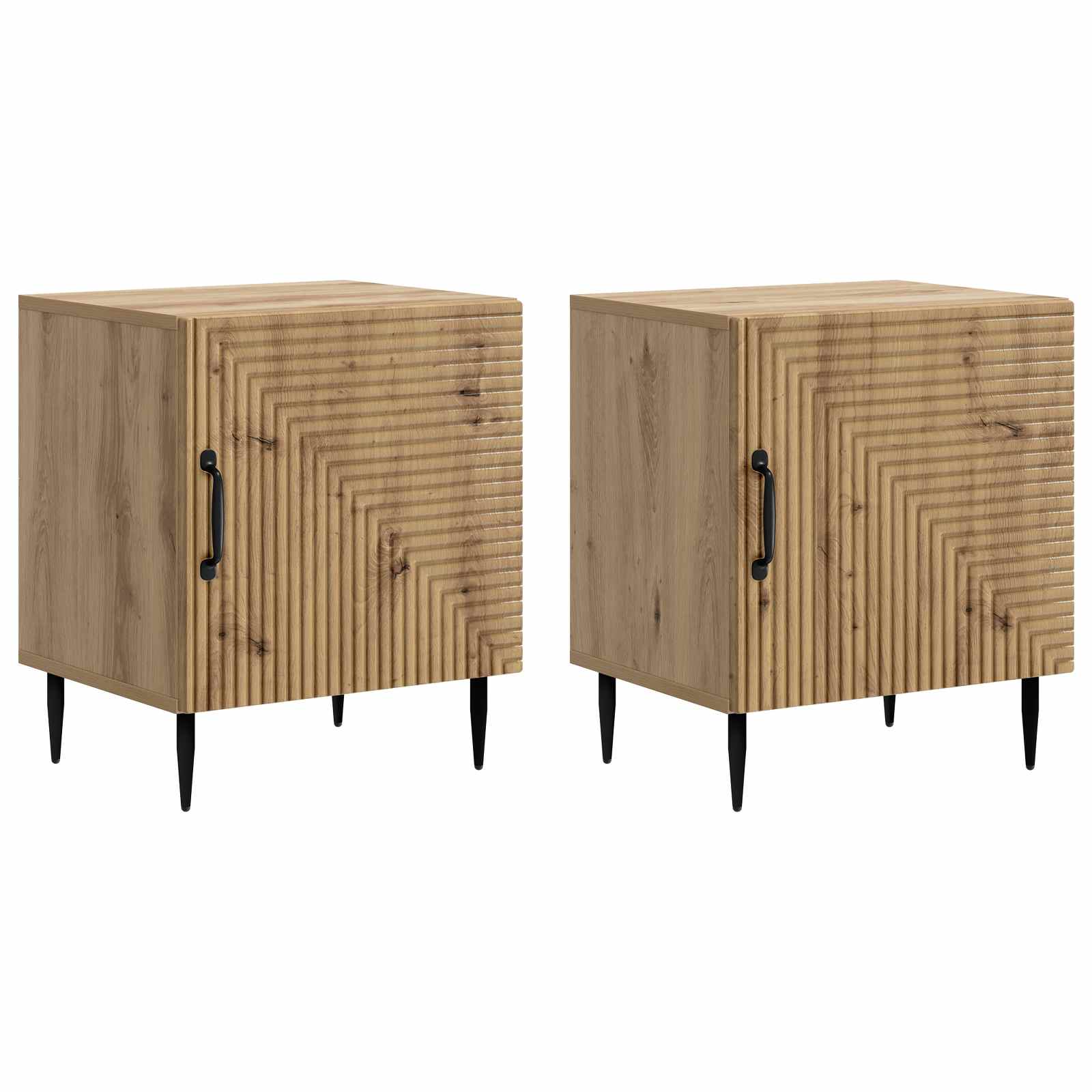 Nachttisch 2 Stk. Artisan-Eiche 43 x 34,5 x 50 cm Holzwerkstoff