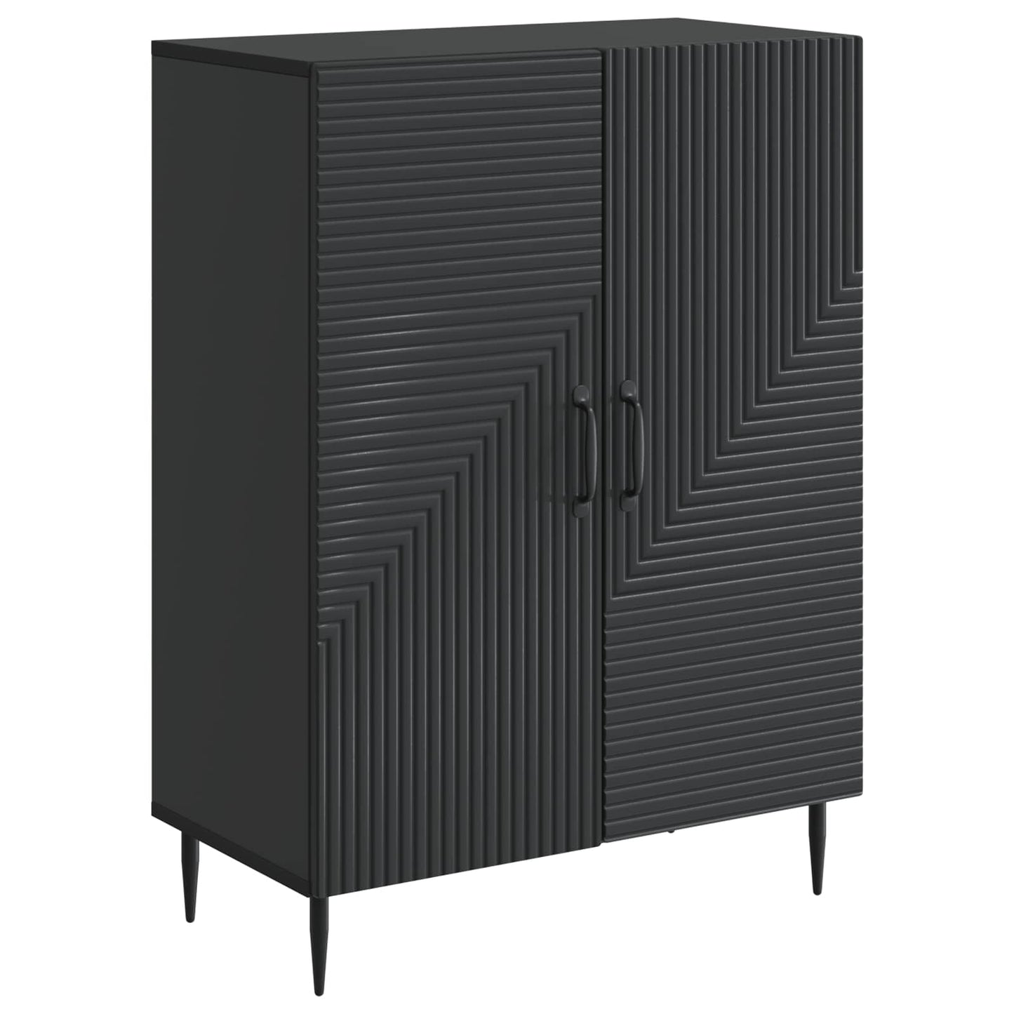 Sideboard Schwarz 66 x 34,5 x 89,5 cm Holzwerkstoff