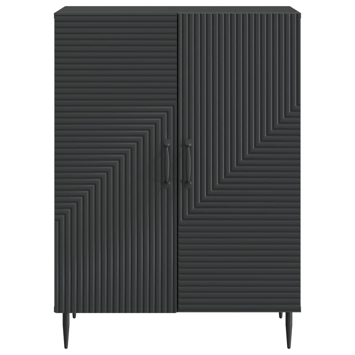 Sideboard Schwarz 66 x 34,5 x 89,5 cm Holzwerkstoff
