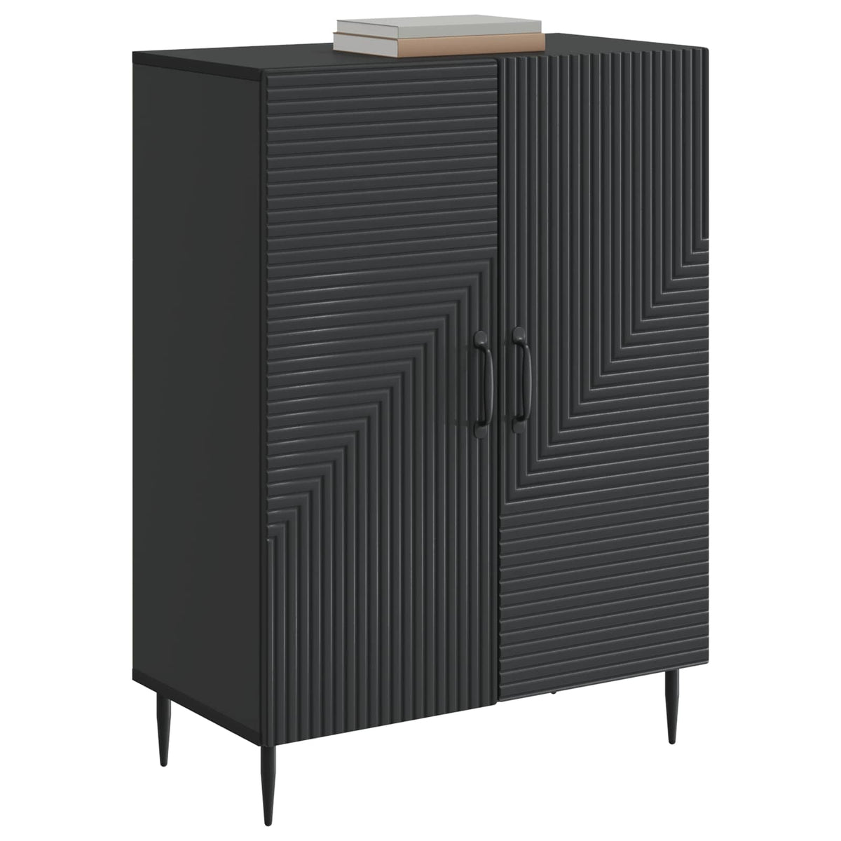 Sideboard Schwarz 66 x 34,5 x 89,5 cm Holzwerkstoff