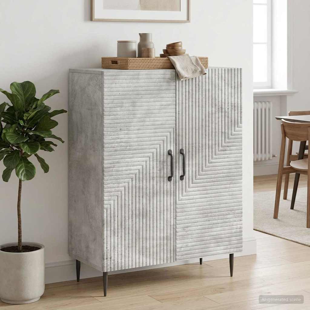 Sideboard Betongrau 66 x 34,5 x 89,5 cm Holzwerkstoff
