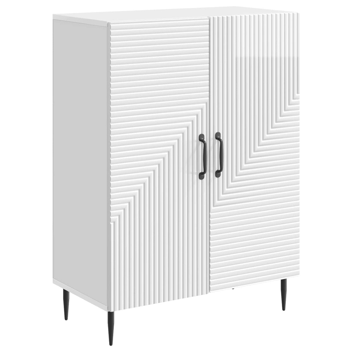 Sideboard Hochglanz Weiß 66 x 34,5 x 89,5 cm Holzwerkstoff
