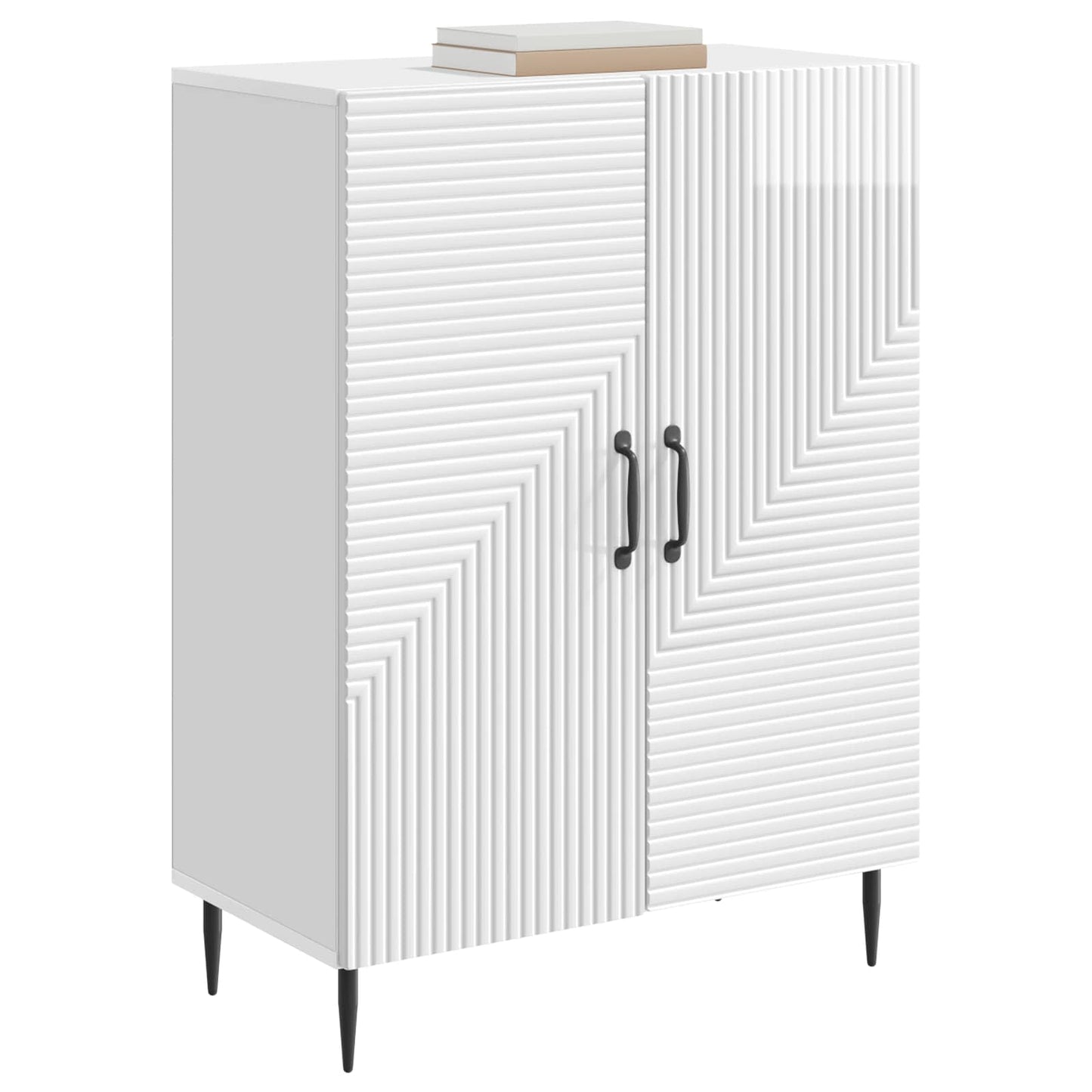 Sideboard Hochglanz Weiß 66 x 34,5 x 89,5 cm Holzwerkstoff
