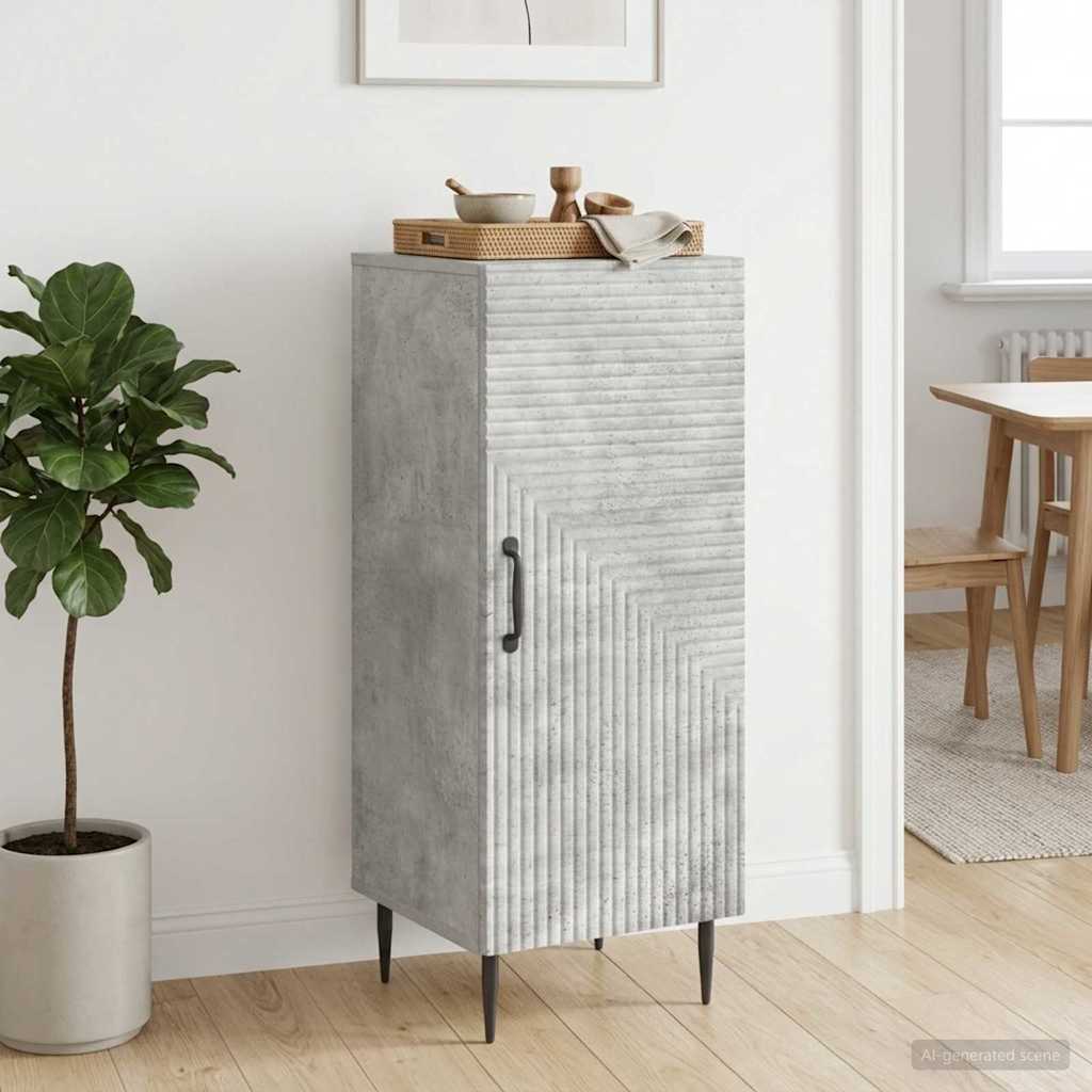 Sideboard Betongrau 33 x 34,5 x 89,5 cm Holzwerkstoff