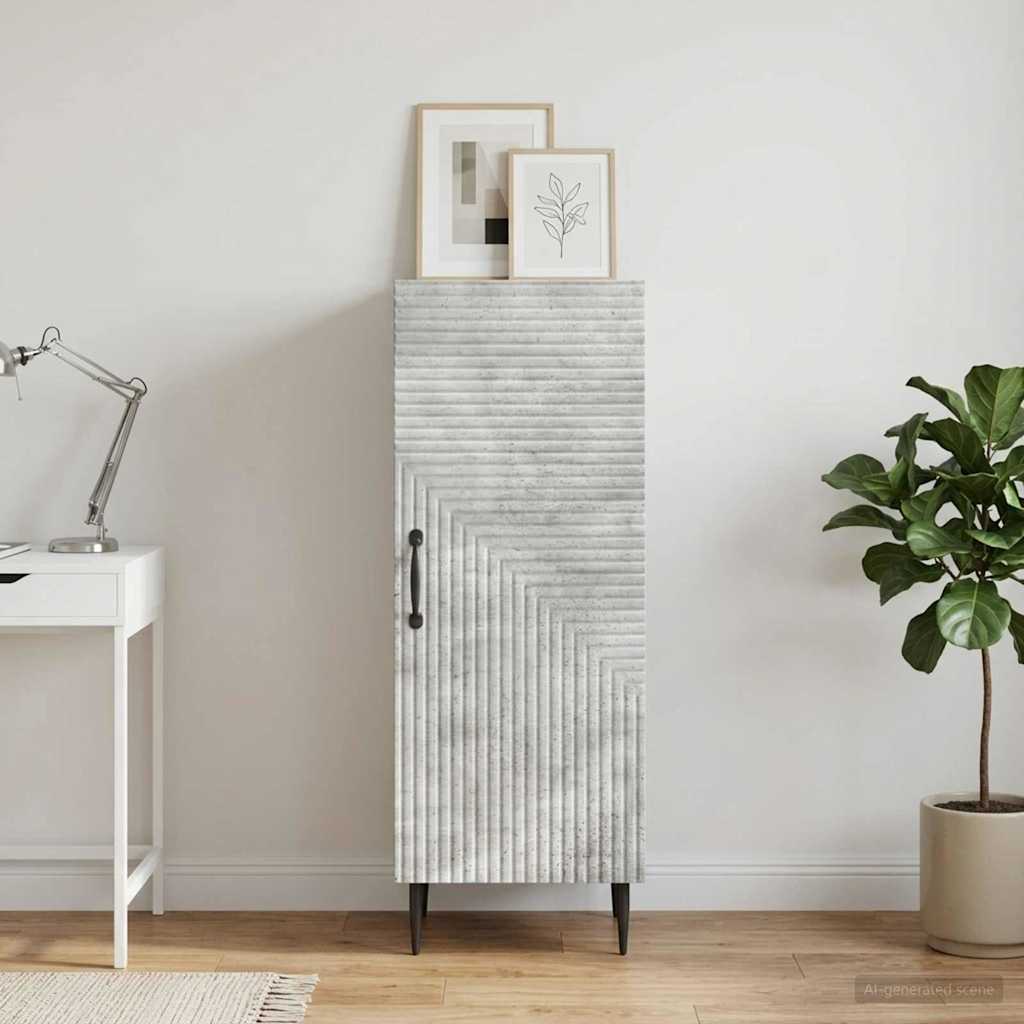 Sideboard Betongrau 33 x 34,5 x 89,5 cm Holzwerkstoff