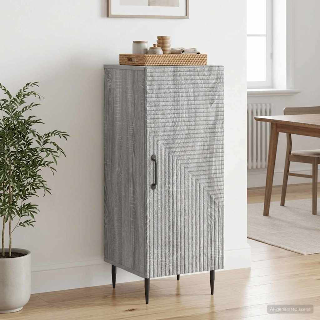 Sideboard Sonoma-Grau 33 x 34,5 x 89,5 cm Holzwerkstoff