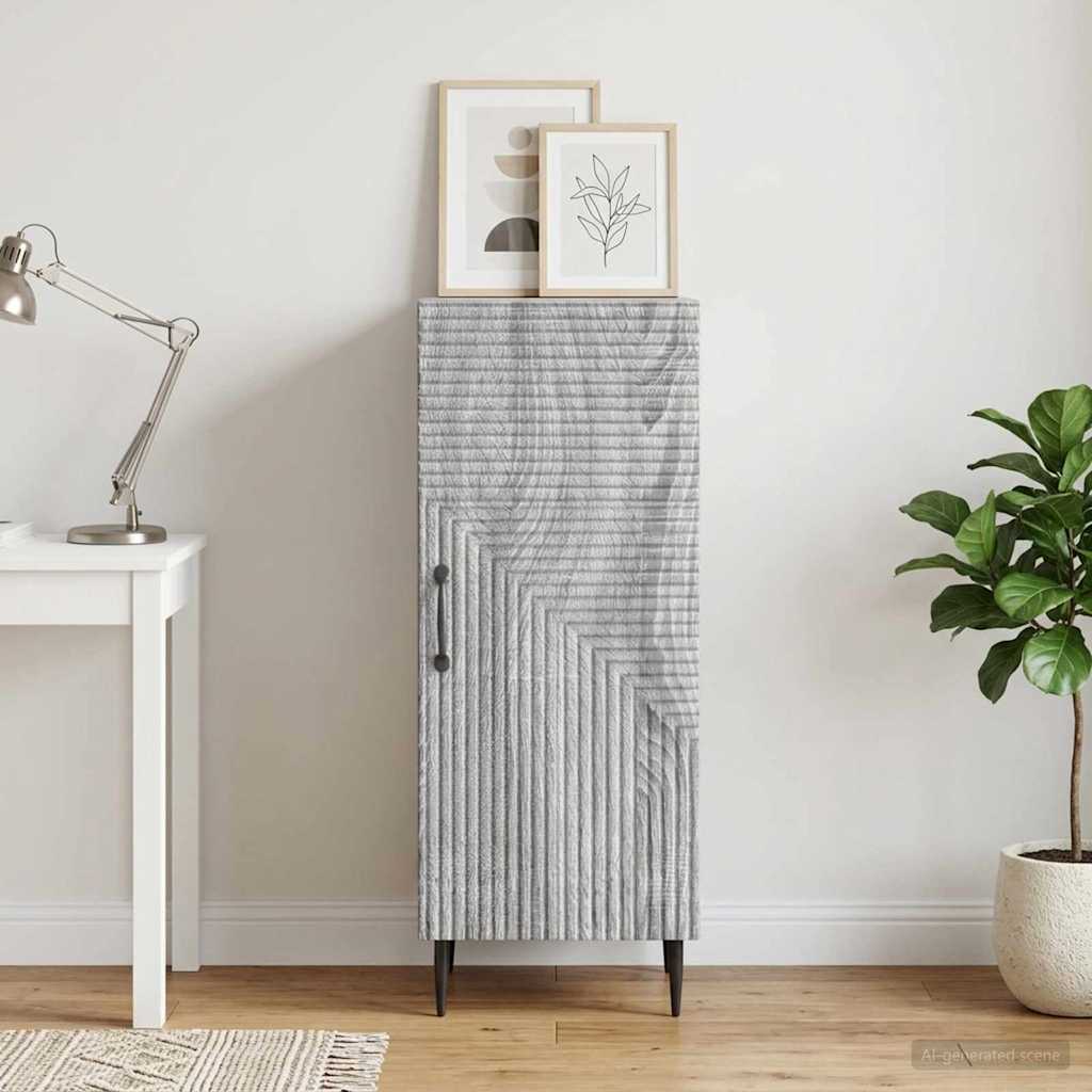 Sideboard Sonoma-Grau 33 x 34,5 x 89,5 cm Holzwerkstoff