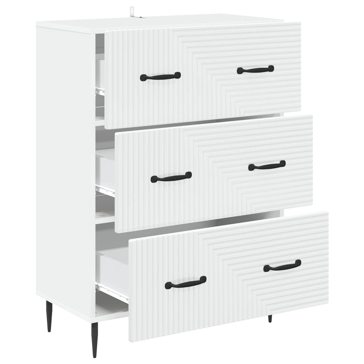 Schubladenschrank Weiß 66 x 34,5 x 89,5 cm Holzwerkstoff