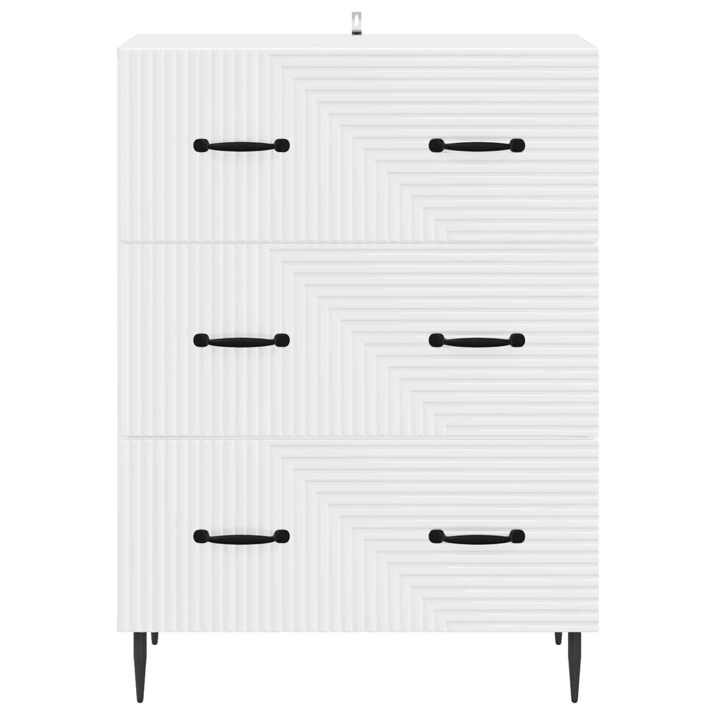 Schubladenschrank Weiß 66 x 34,5 x 89,5 cm Holzwerkstoff