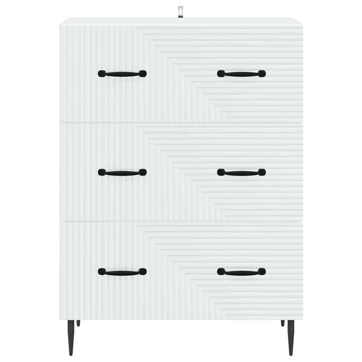 Schubladenschrank Weiß 66 x 34,5 x 89,5 cm Holzwerkstoff