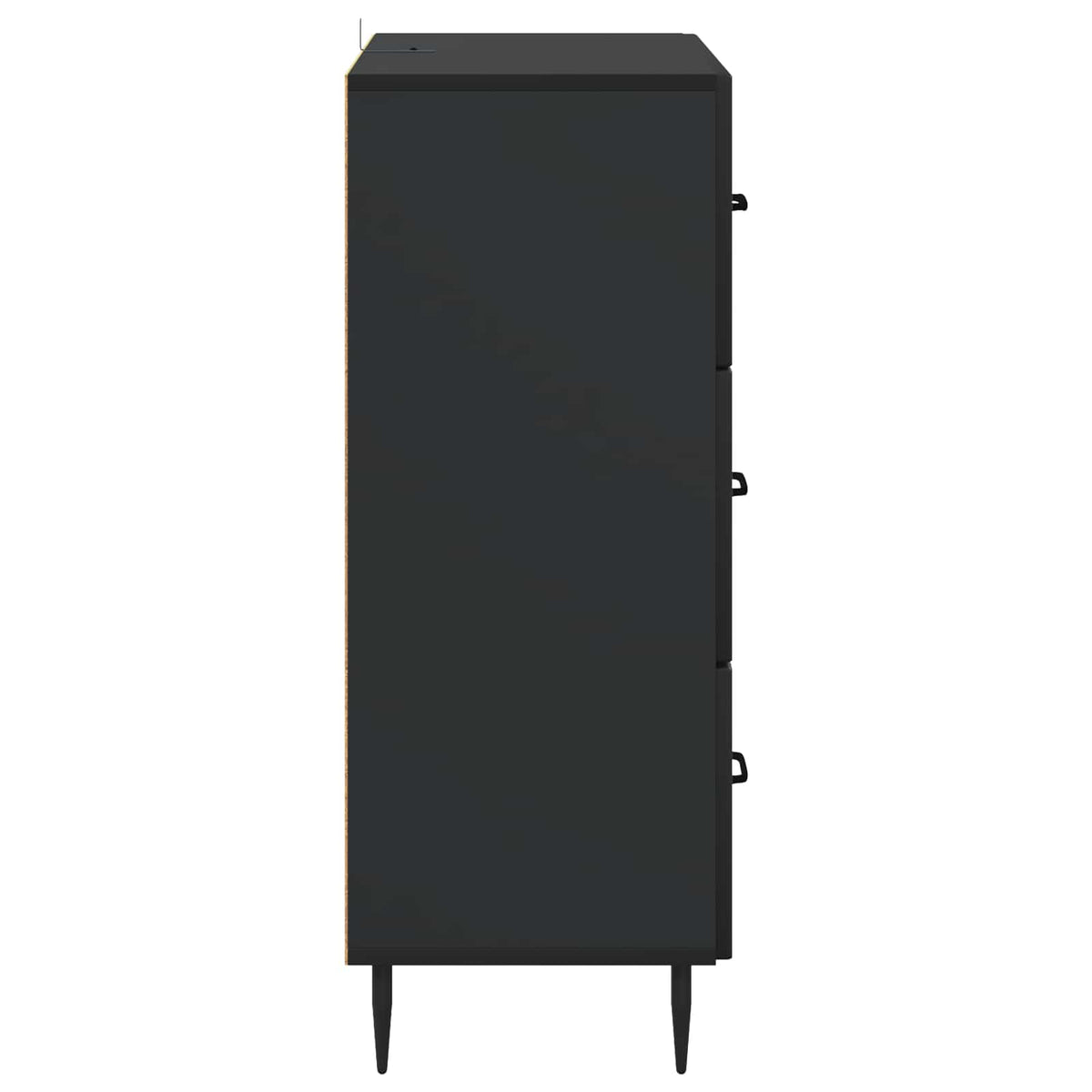 Schubladenschrank Schwarz 66 x 34,5 x 89,5 cm Holzwerkstoff