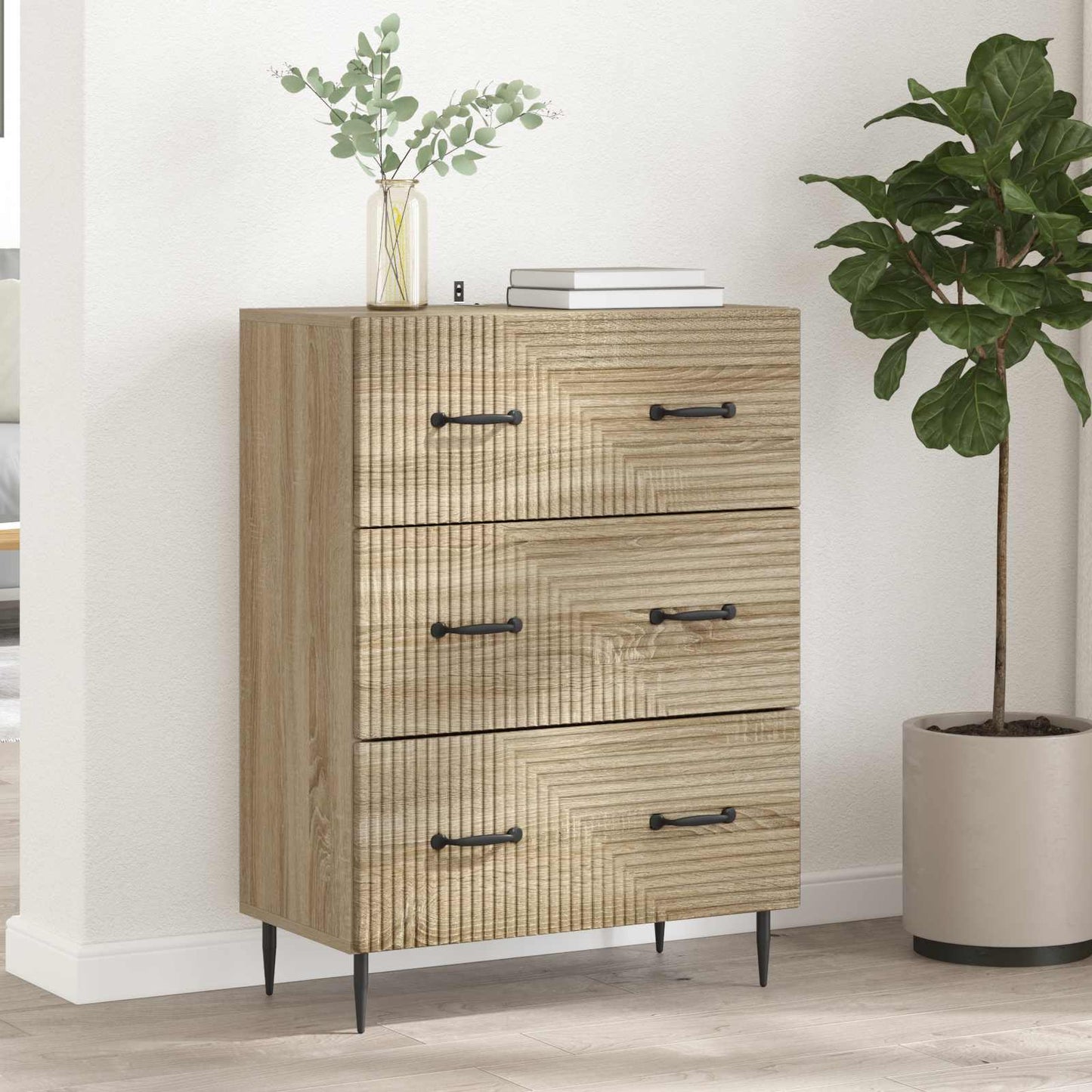 Schubladenschrank Sonoma-Eiche 66 x 34,5 x 89,5 cm