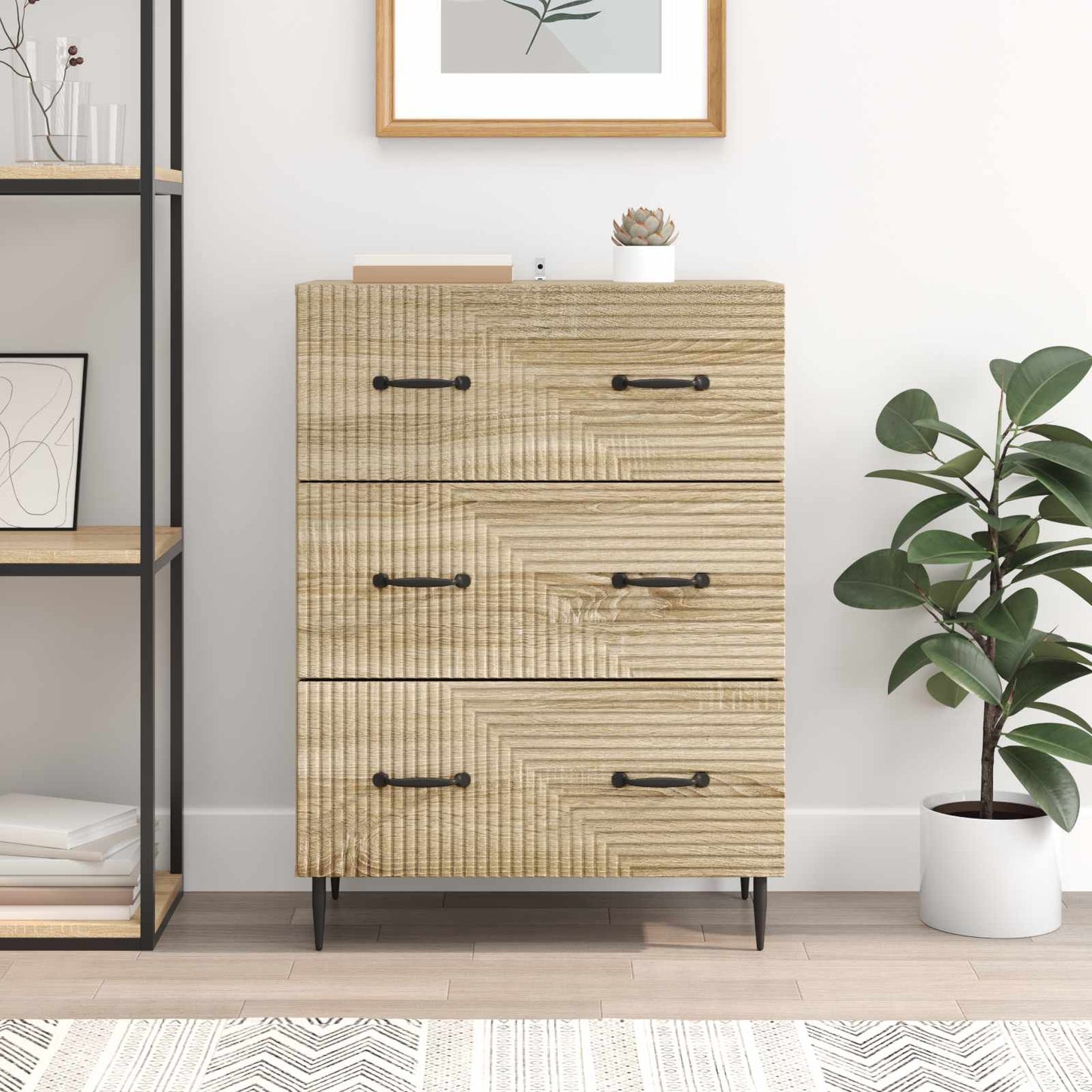 Schubladenschrank Sonoma-Eiche 66 x 34,5 x 89,5 cm