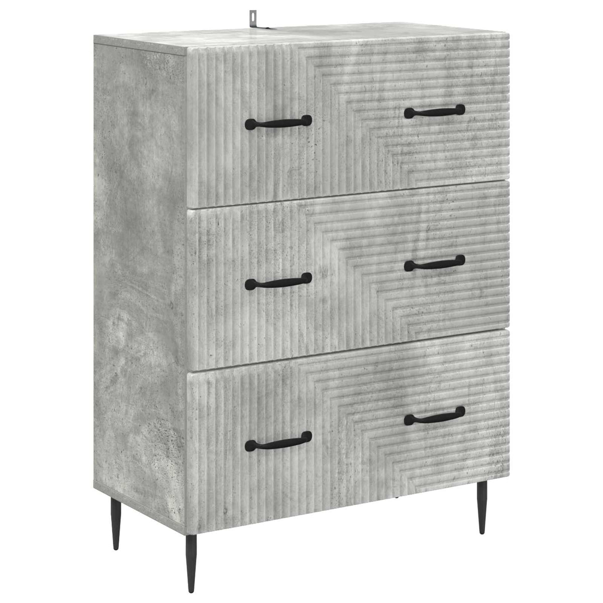 Schubladenschrank Betongrau 66 x 34,5 x 89,5 cm Holzwerkstoff