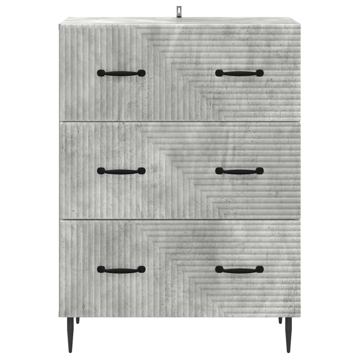 Schubladenschrank Betongrau 66 x 34,5 x 89,5 cm Holzwerkstoff