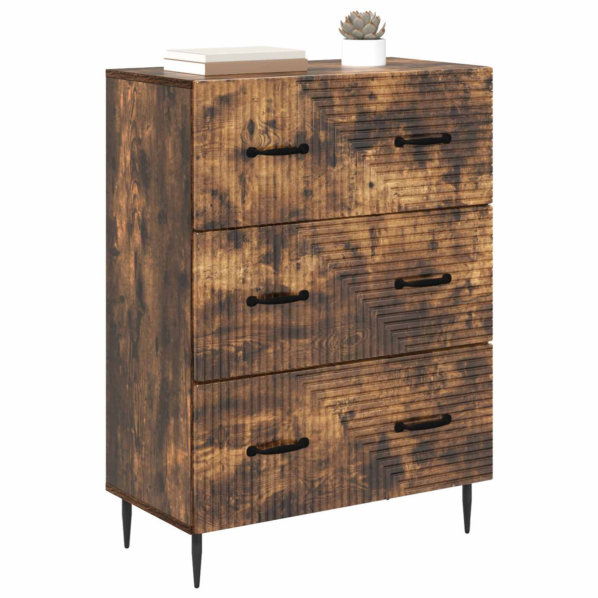 Schubladenschrank Geräucherte Eiche 66 x 34,5 x 89,5 cm