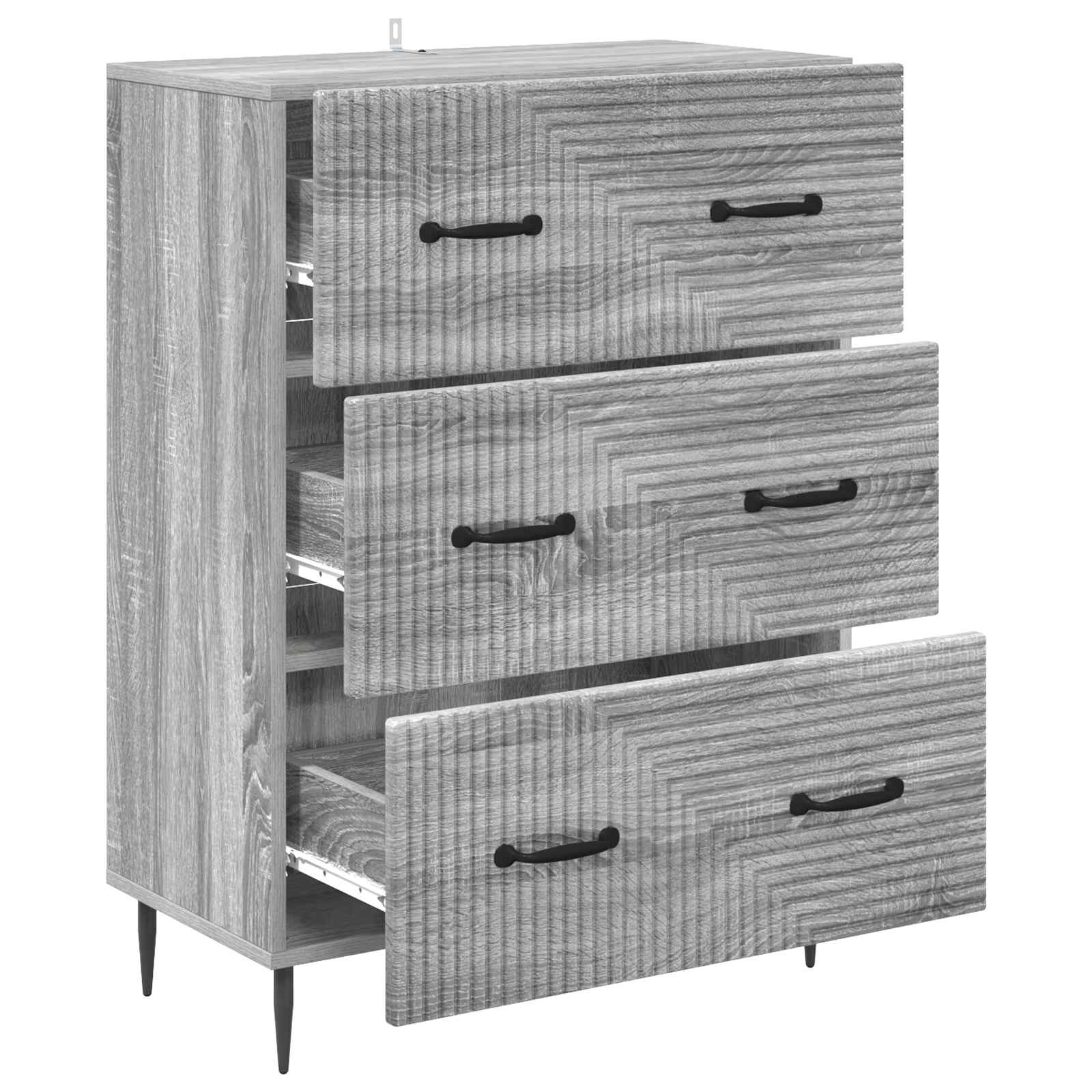 Schubladenschrank Grau Sonoma 66 x 34,5 x 89,5 cm Holzwerkstoff