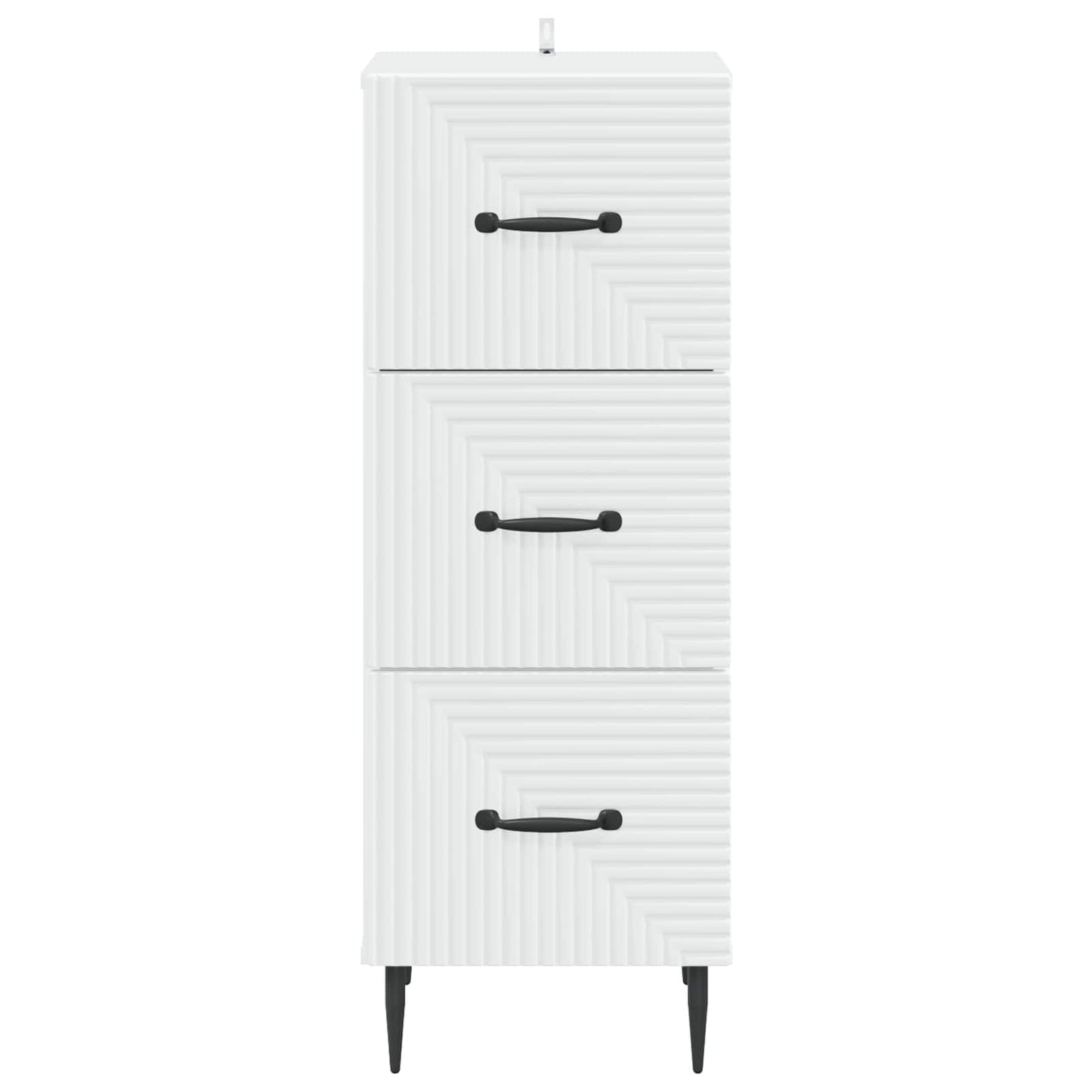 Schubladenschrank Weiß 33 x 34,5 x 89,5 cm Holzwerkstoff