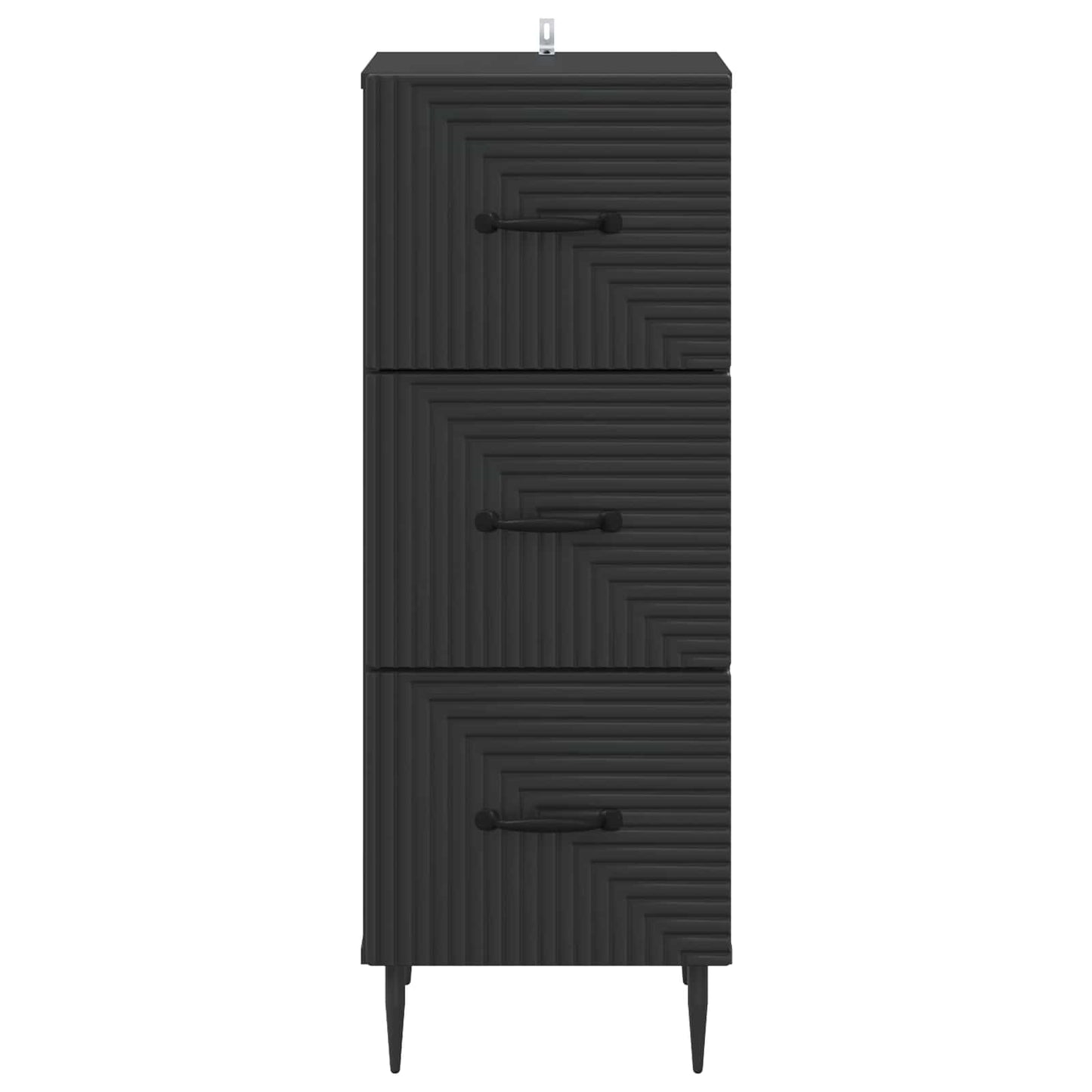 Schubladenschrank Schwarz 33 x 34,5 x 89,5 cm Holzwerkstoff