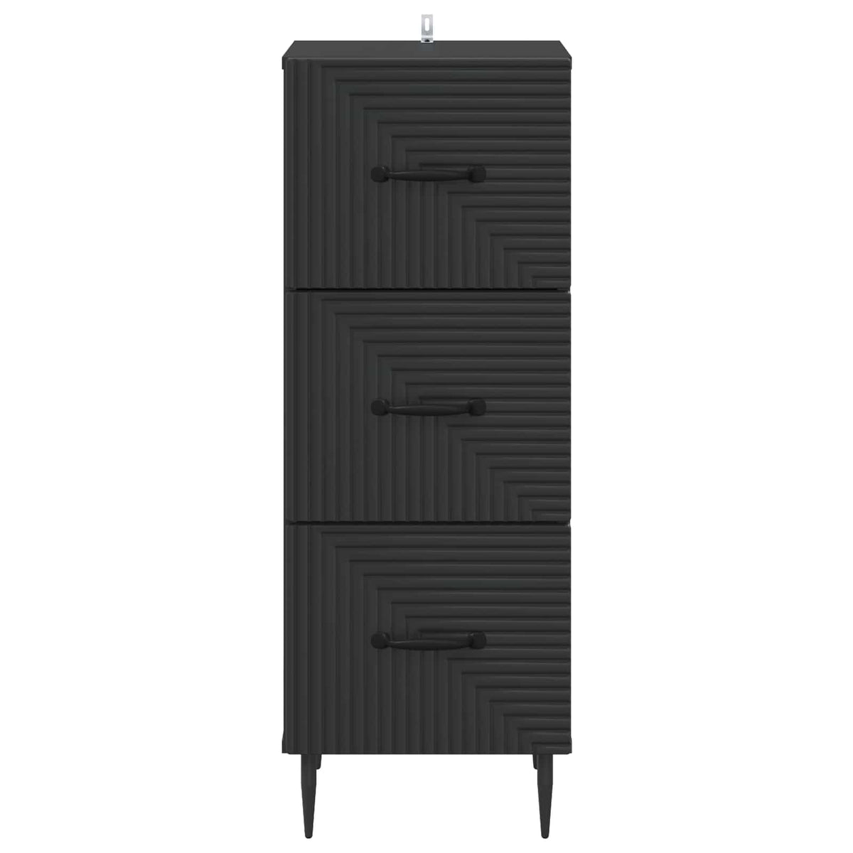Schubladenschrank Schwarz 33 x 34,5 x 89,5 cm Holzwerkstoff