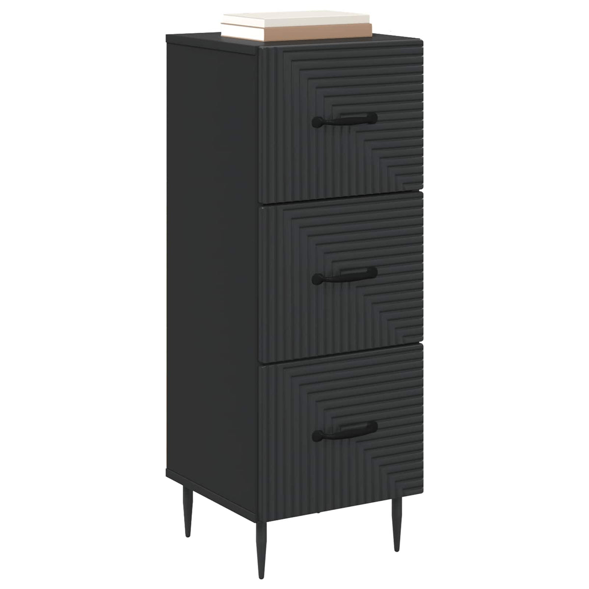 Schubladenschrank Schwarz 33 x 34,5 x 89,5 cm Holzwerkstoff