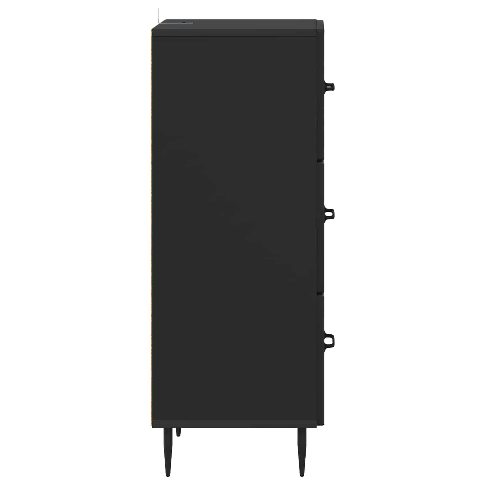 Schubladenschrank Schwarz 33 x 34,5 x 89,5 cm Holzwerkstoff