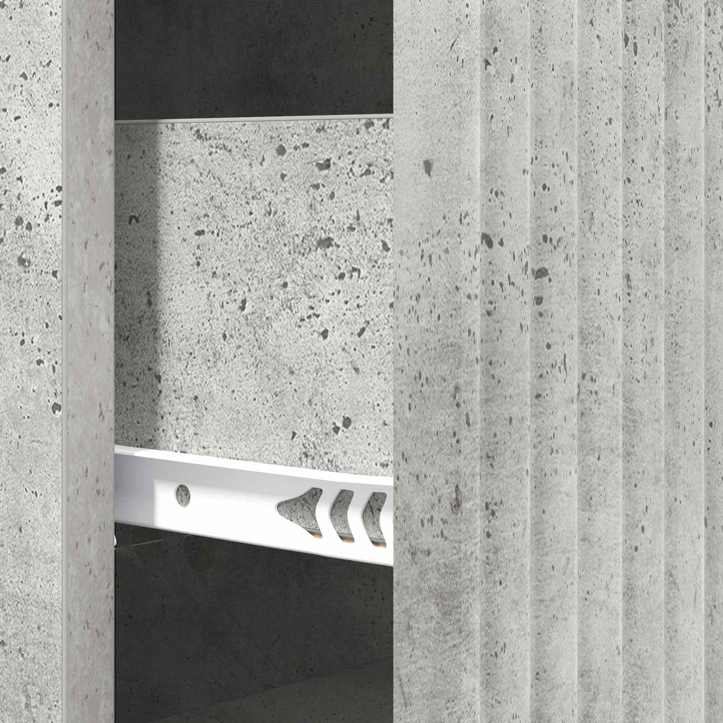 Schubladenschrank Betongrau 33 x 34,5 x 89,5 cm Holzwerkstoff