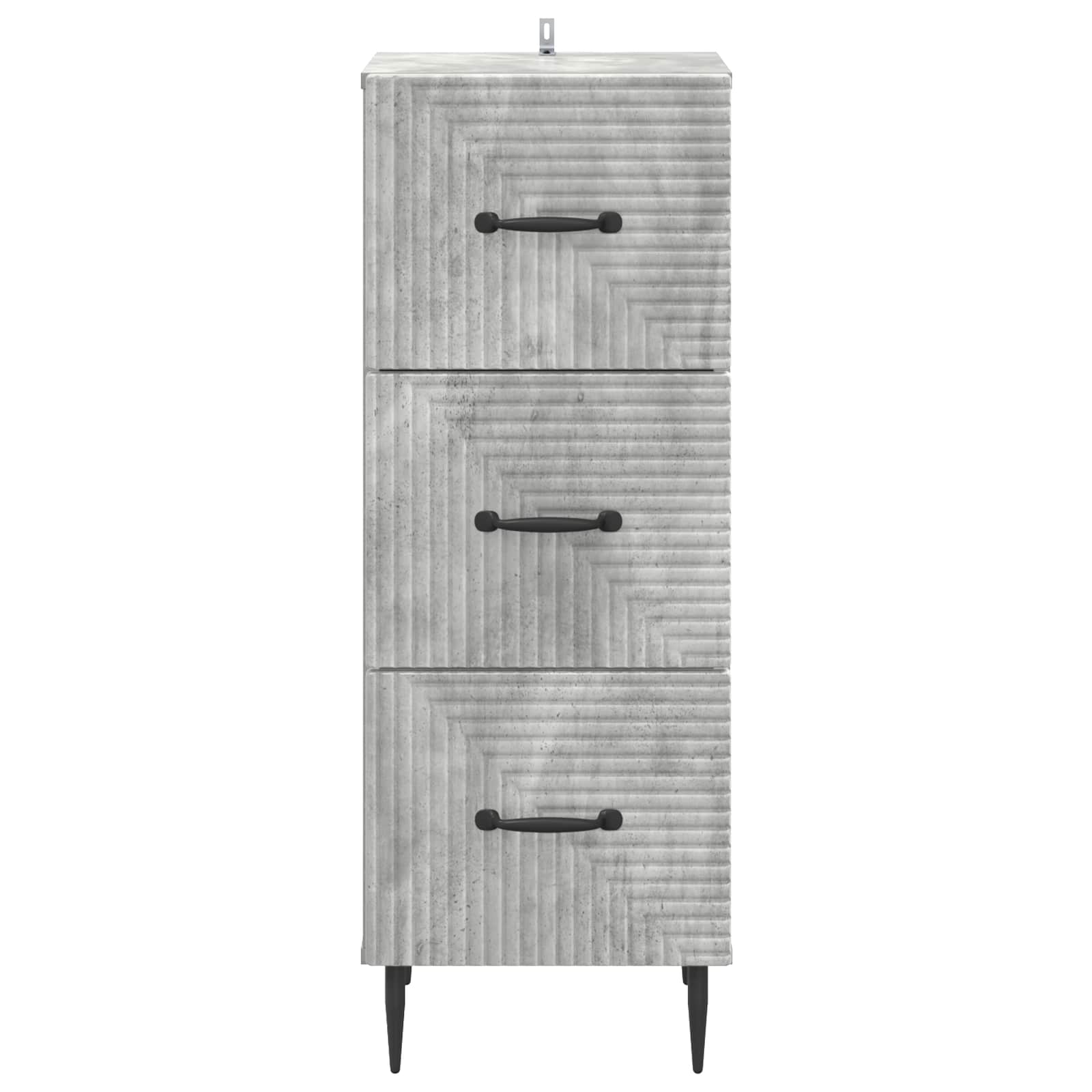 Schubladenschrank Betongrau 33 x 34,5 x 89,5 cm Holzwerkstoff