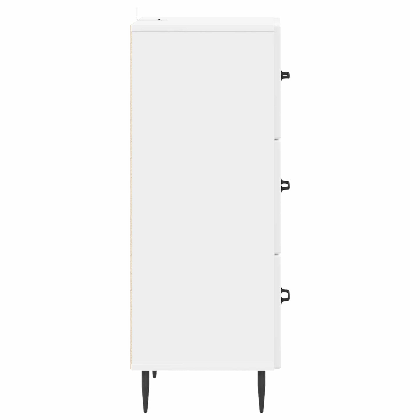 Schubladenschrank Hochglanz Weiß 33 x 34,5 x 89,5 cm