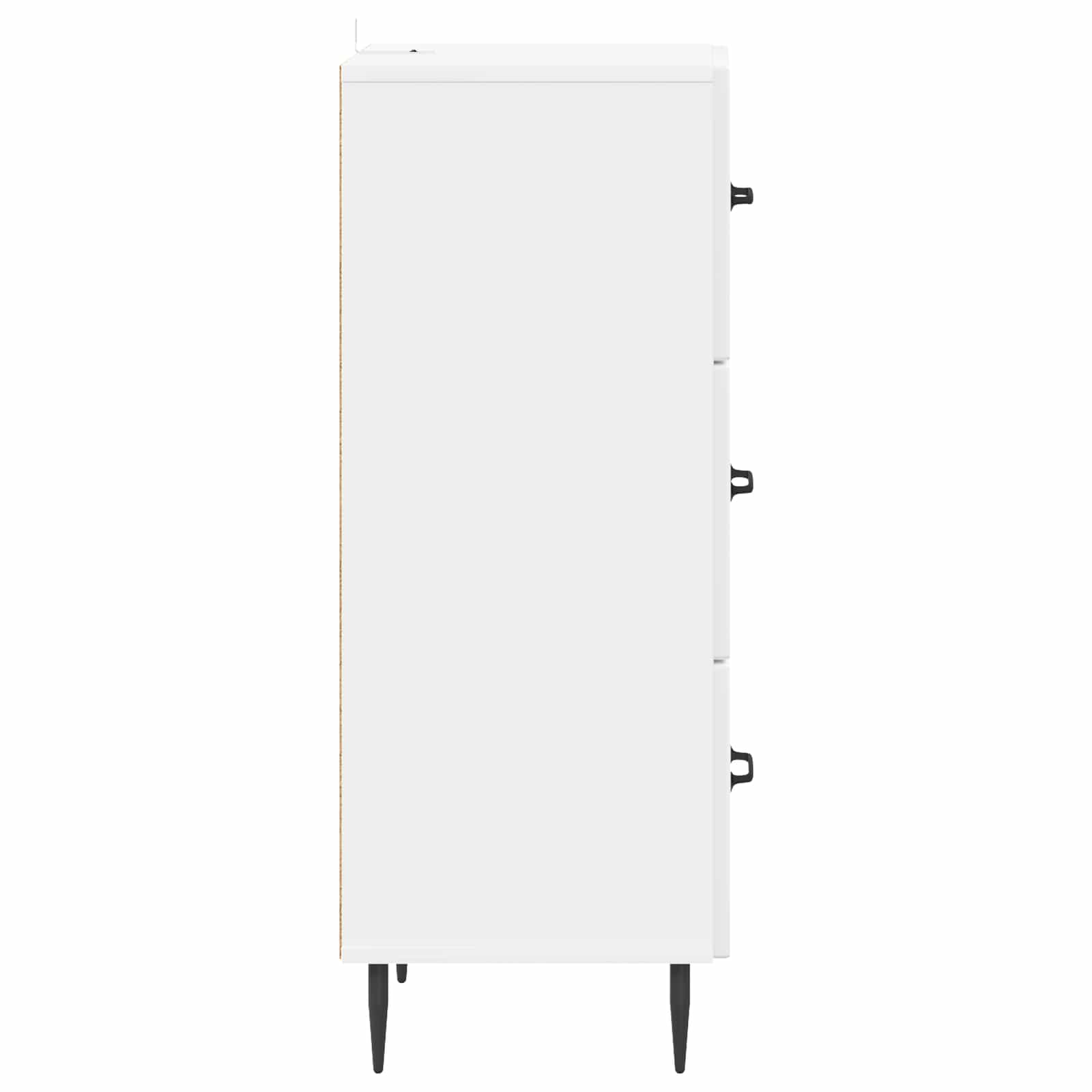 Schubladenschrank Hochglanz Weiß 33 x 34,5 x 89,5 cm