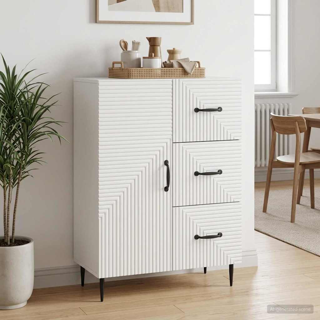 Sideboard Weiß 66 x 34,5 x 89,5 cm Holzwerkstoff