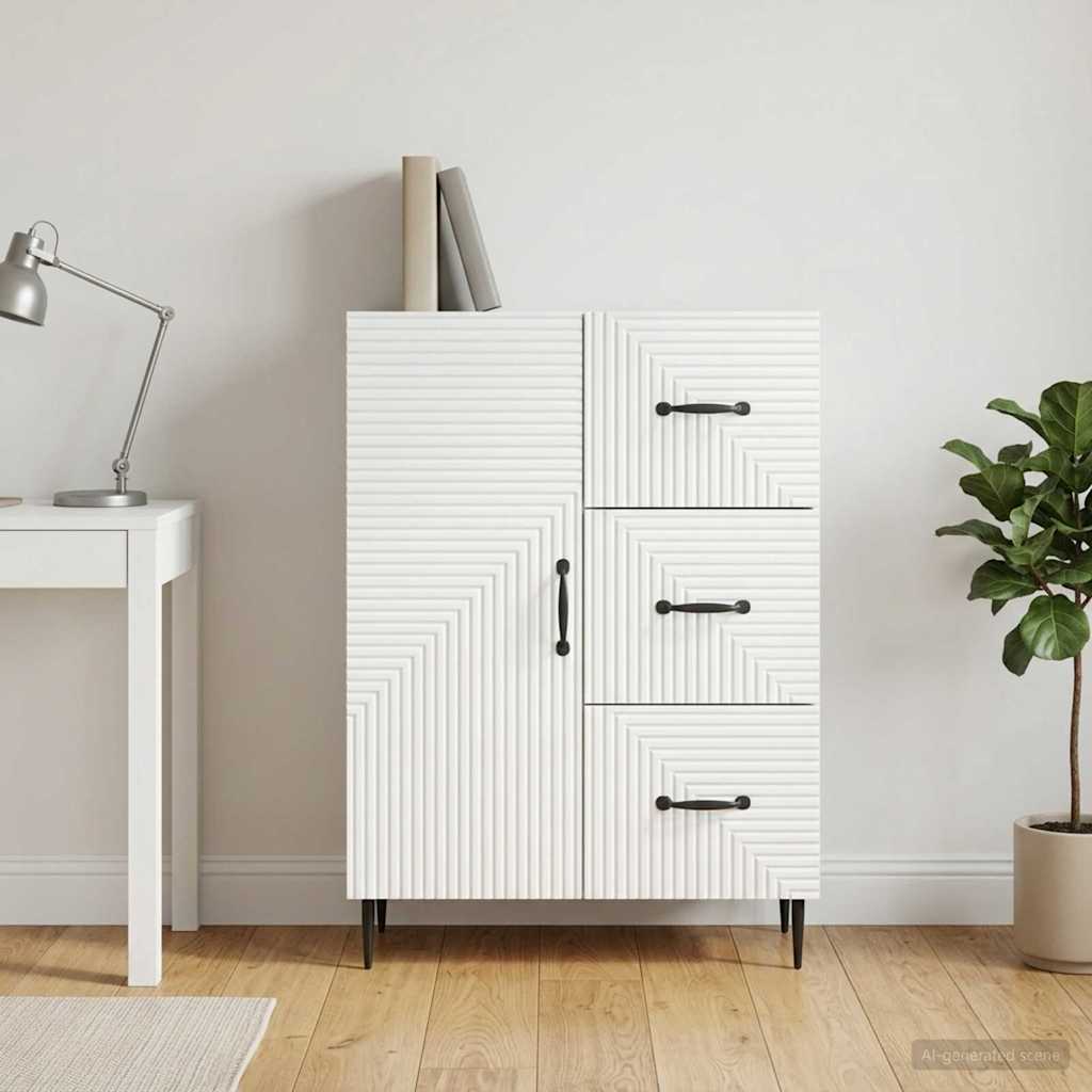 Sideboard Weiß 66 x 34,5 x 89,5 cm Holzwerkstoff