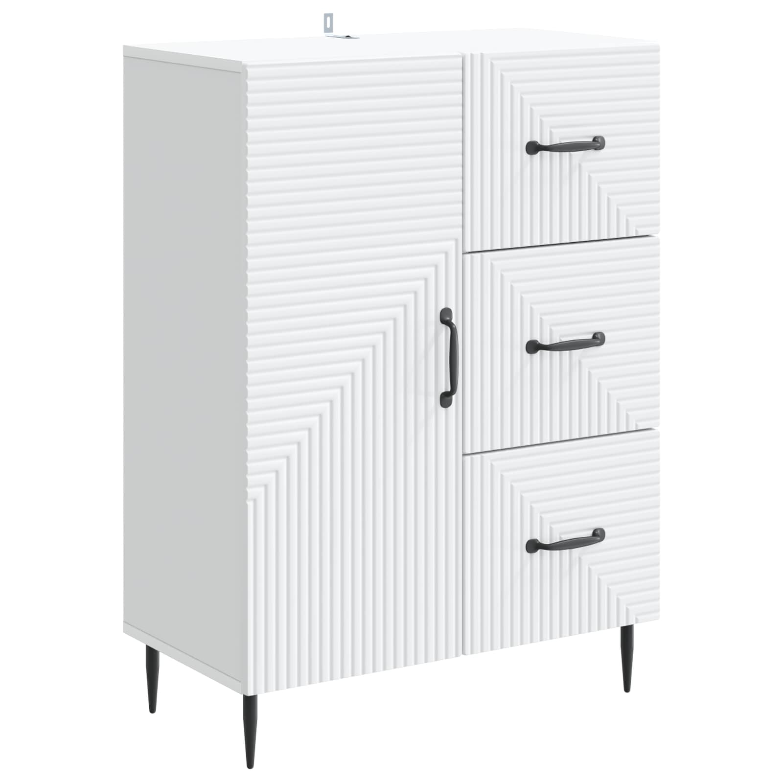 Sideboard Weiß 66 x 34,5 x 89,5 cm Holzwerkstoff
